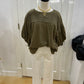 Olive pleated top