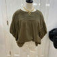 Olive pleated top