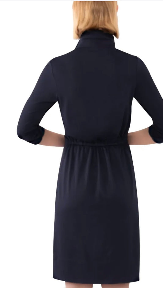 Gretchen Scott Twist & Shout Dress Navy