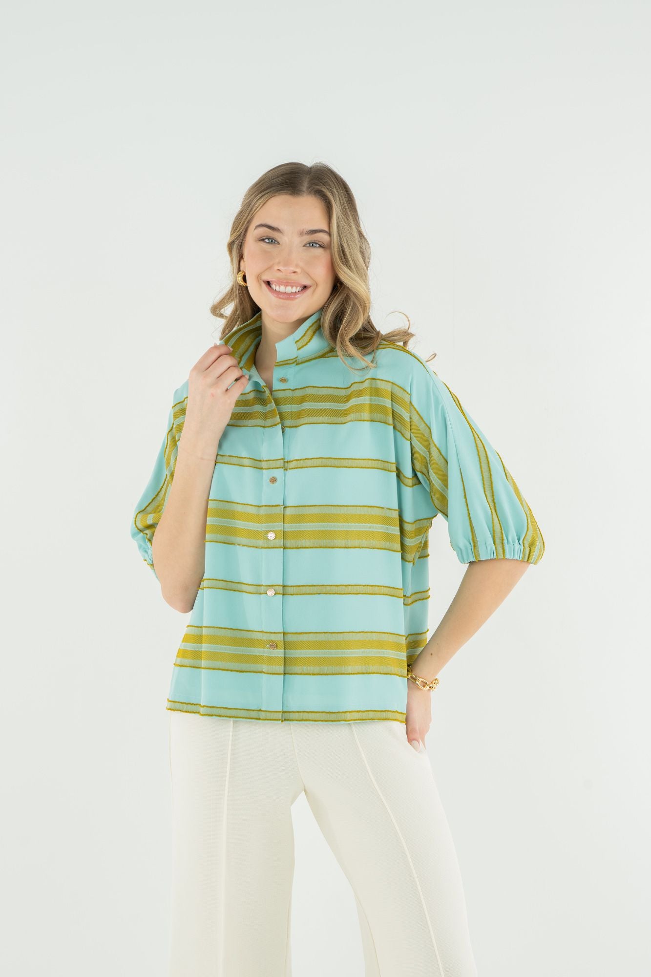 Bonny Top Fringe Stripe