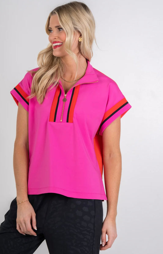 Poppy Pullover Berry Color Block