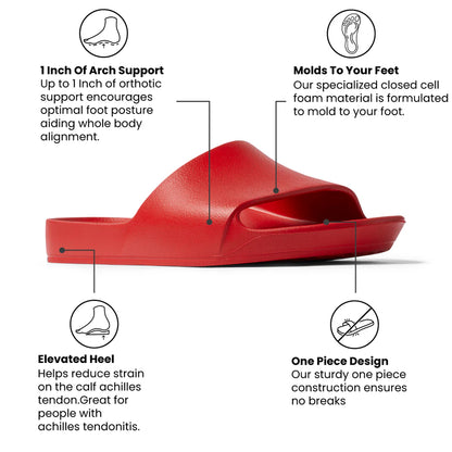 Chili Red Arch Support Slides