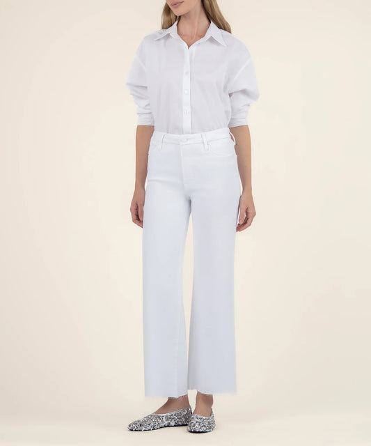 Meg High Rise Wide Leg Optic White