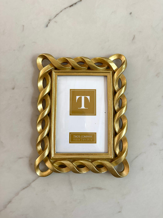 Gold Ribbon Frame Small 4x6