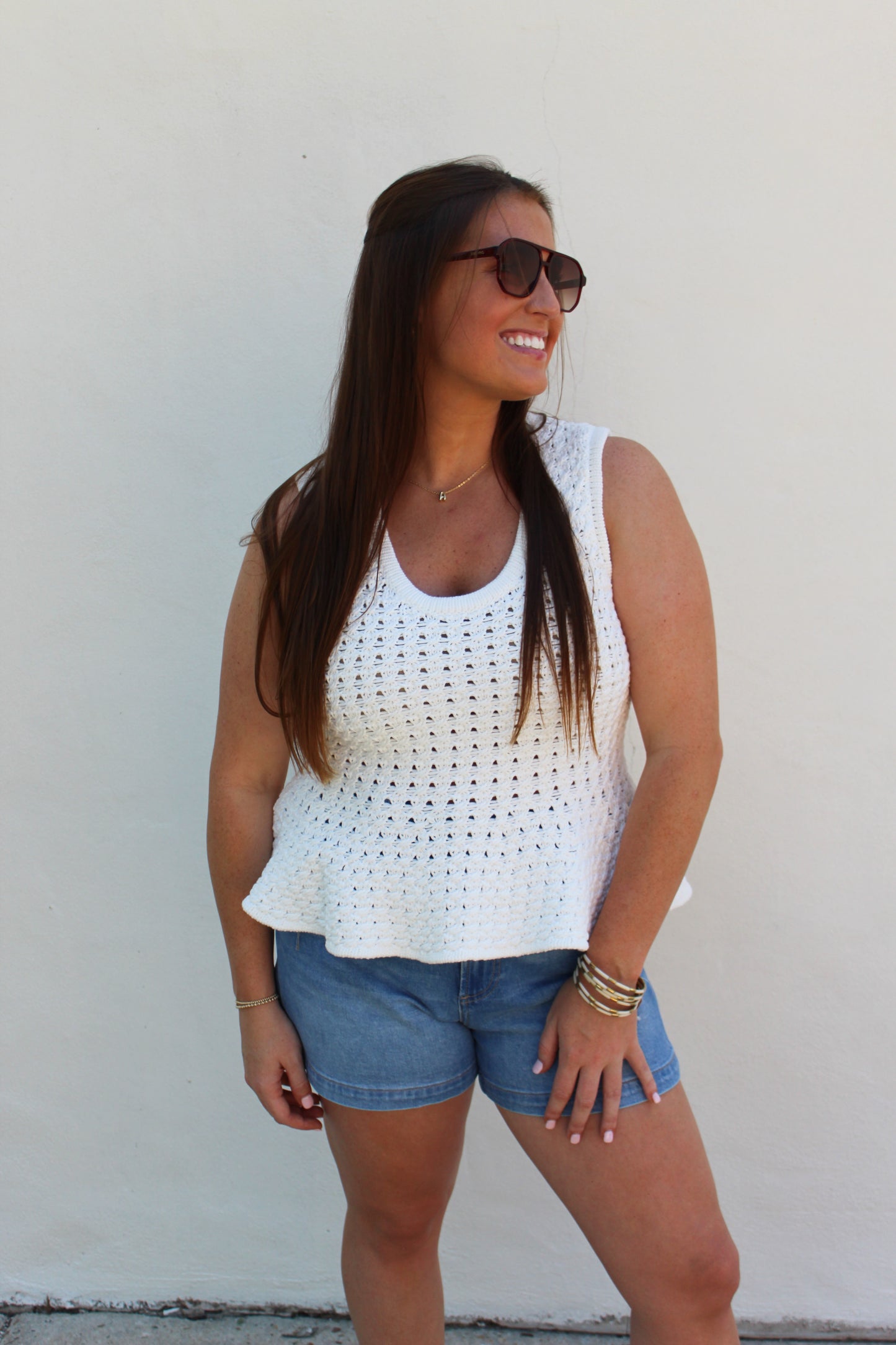 Anna White Tank