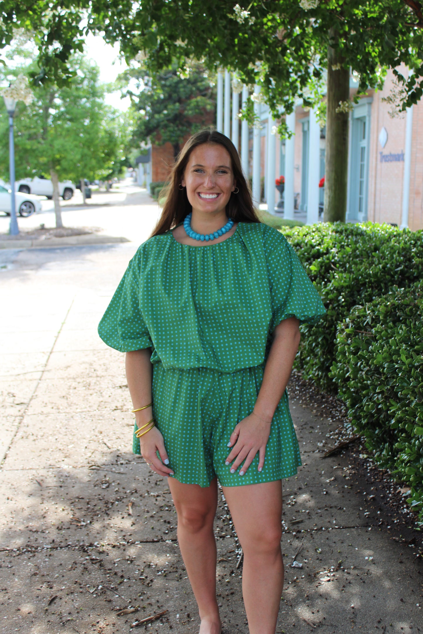 Kelly Green Dot Shorts