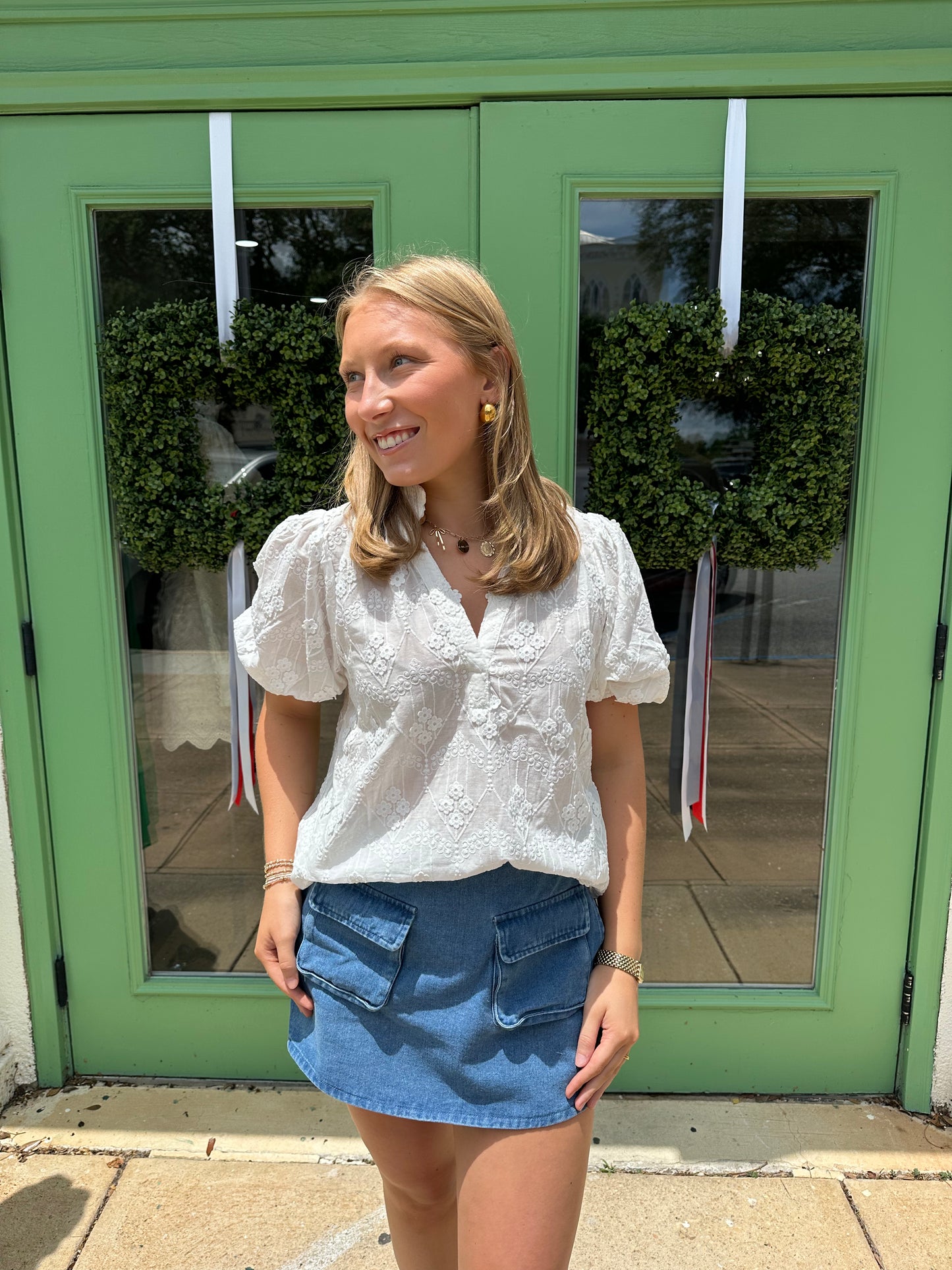 Joicy Embroidered Close To You Top