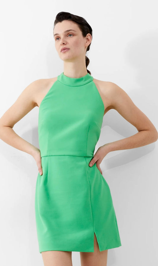 Whisper Racer Neck Dress Poise Green