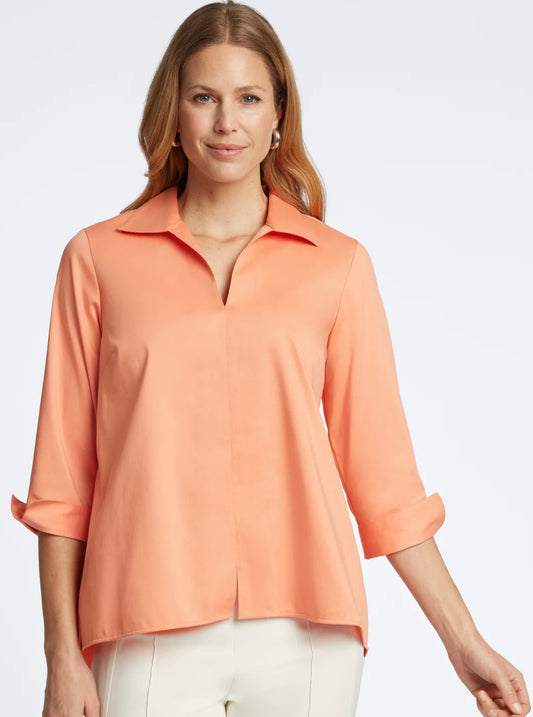 Agnes 34 Stretch CVC Shirt in Melon