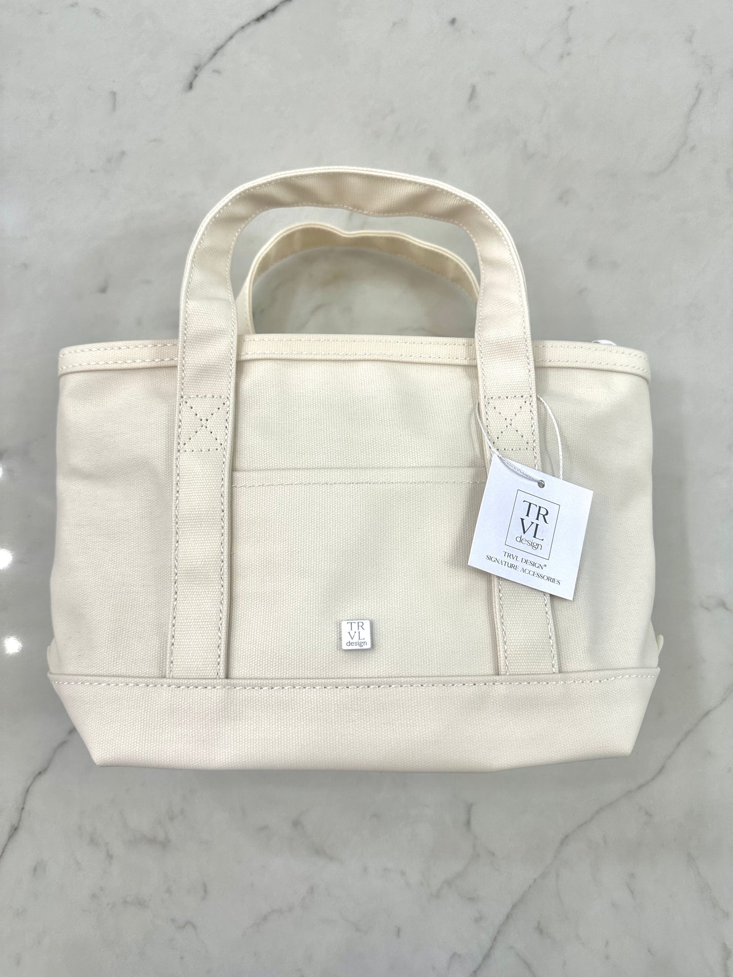 MINI TOTE - Coated Canvas NATURAL