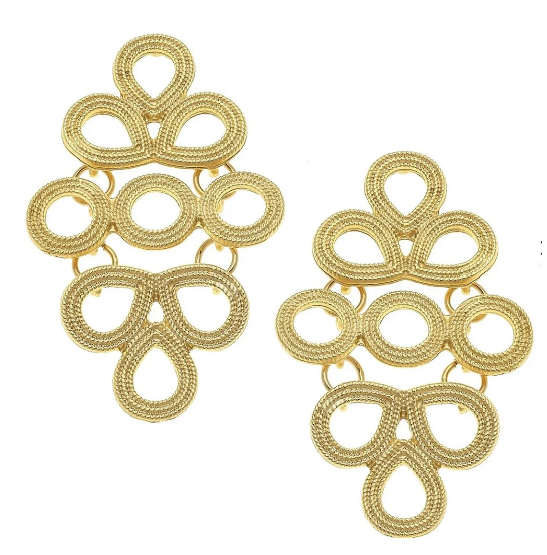 Susan Shaw Gold Multi Circle Earrings