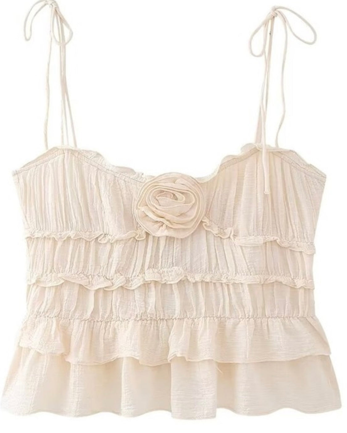 Tie Strap Ivory Top