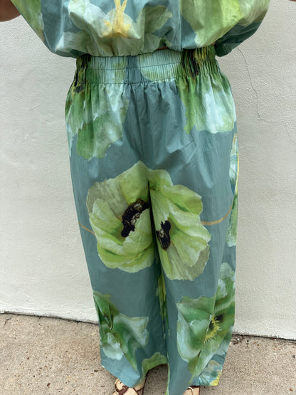 Sage Print Pants