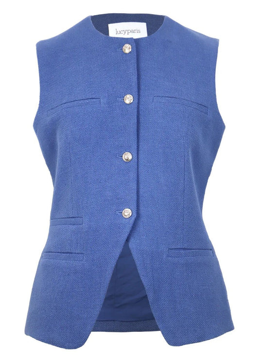 Lucy Paris Blue Elliott Suit Vest