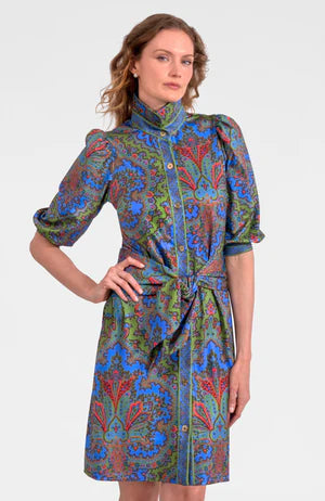 Swagger Dress - Printed Paisley Olive