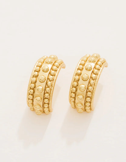 Dappled Hoop Earrings Gold