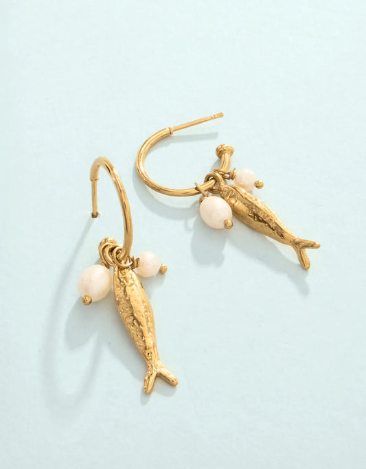 Sardines Convertible Hoop Earrings