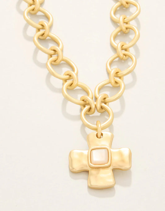 Affirmation Necklace 18" Mother-of-Pearl