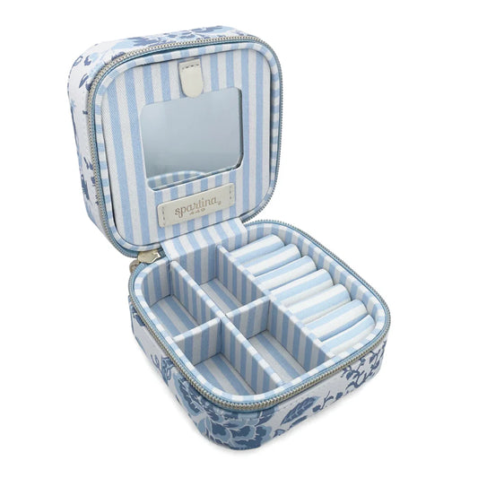 Spartina Jewelry Mirror Travel Case - Garden Toile