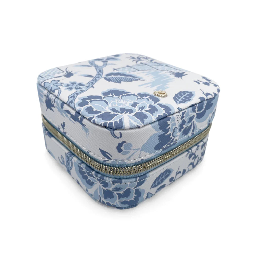 Spartina Jewelry Mirror Travel Case - Garden Toile