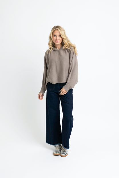 Karlie Khaki Hooded Sweater