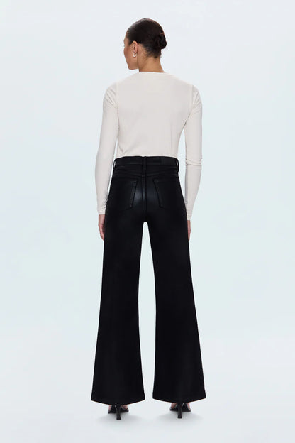 Lana High Rise Ultra Wide Jean - Coated Noir