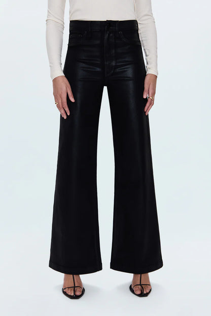 Lana High Rise Ultra Wide Jean - Coated Noir