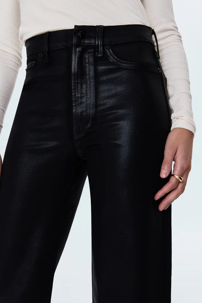 Lana High Rise Ultra Wide Jean - Coated Noir