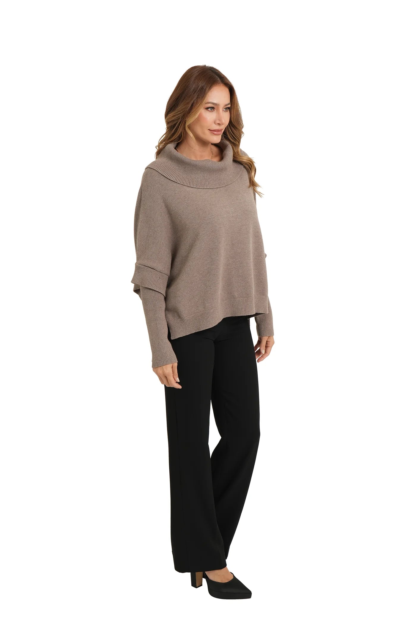 Draped Sweater in Oatmeal