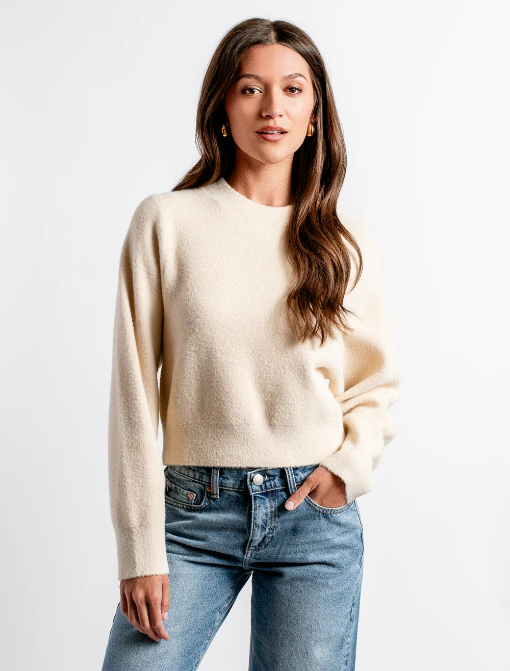 Carrara Solid Sweater Ecru