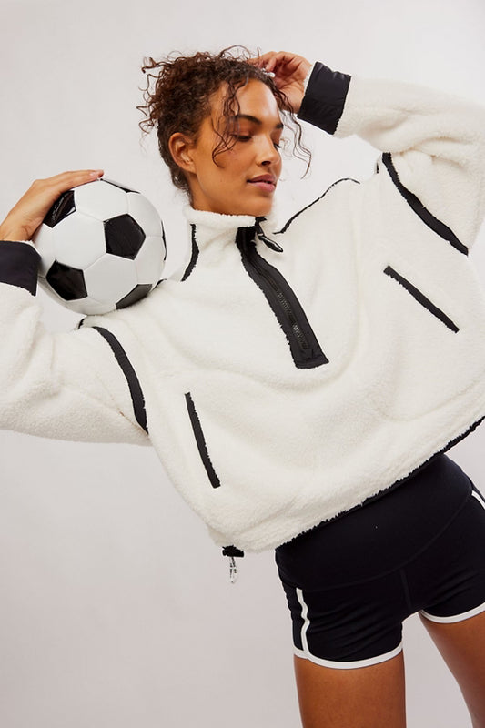 Mountain high Half Zip in White Combo