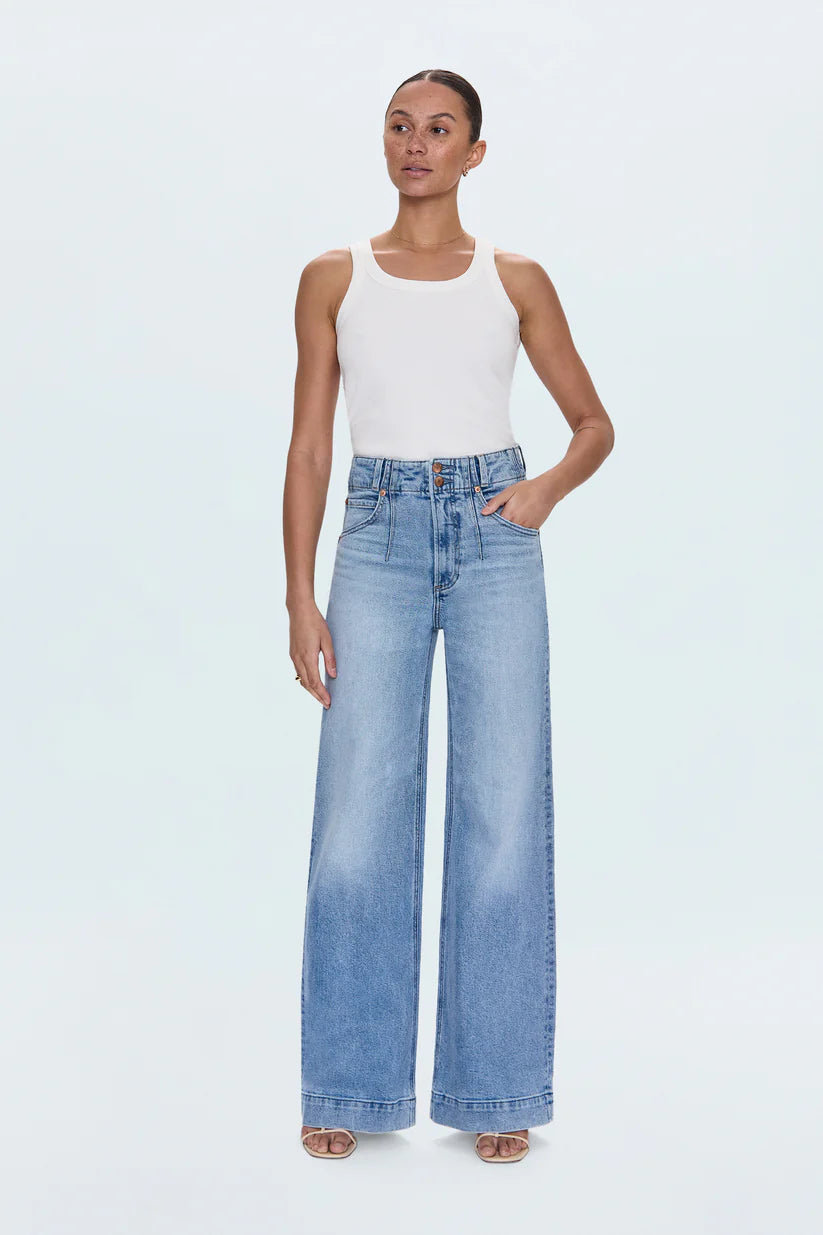 Lana Double Button High Rise Ultra Wide Leg Terrace