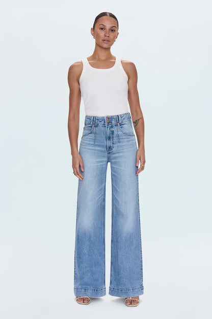 Lana Double Button High Rise Ultra Wide Leg Terrace