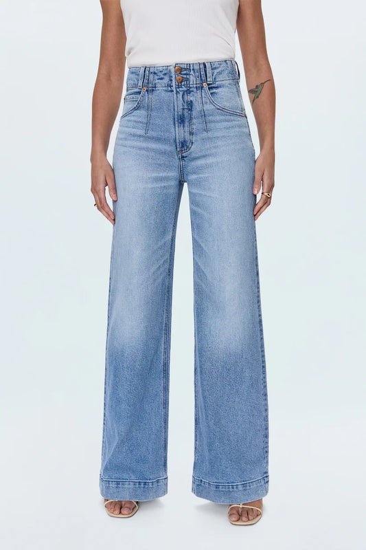 Lana Double Button High Rise Ultra Wide Leg Terrace