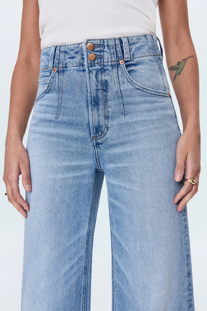Lana Double Button High Rise Ultra Wide Leg Terrace