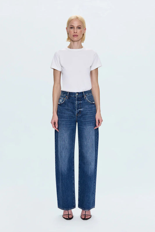 Tate High Rise Bowed Wide Leg