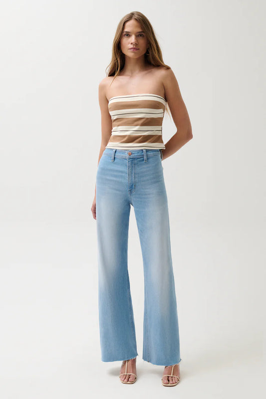 Penny High Rise Wide Leg Jean - Whisper