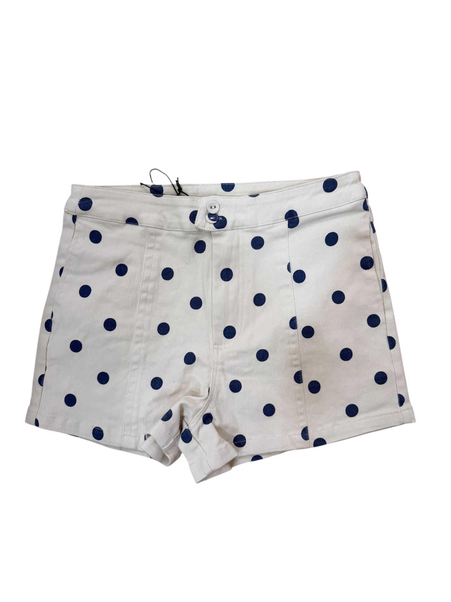 Cream Blue Dot Shorts