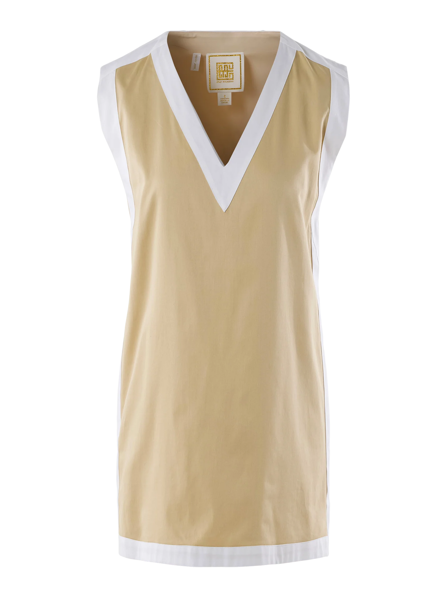 Emily Shift Dress in White Sand