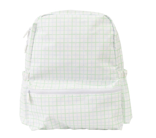 The Backpack Large in Blue/green Windowpane