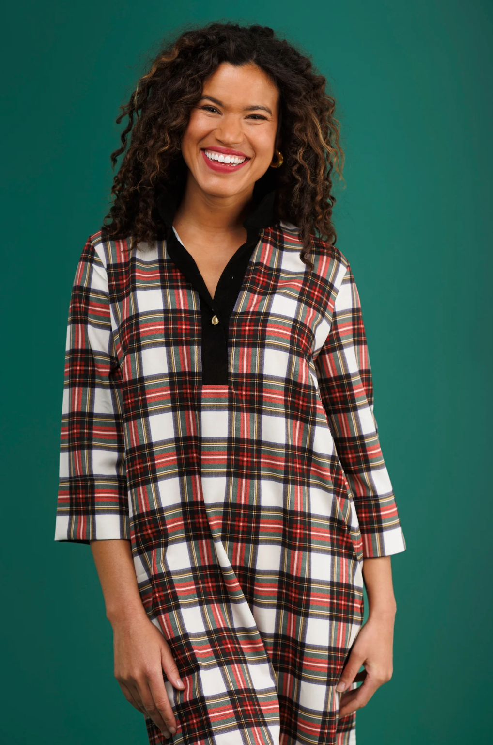 The Sophia Dress Winter Tartan