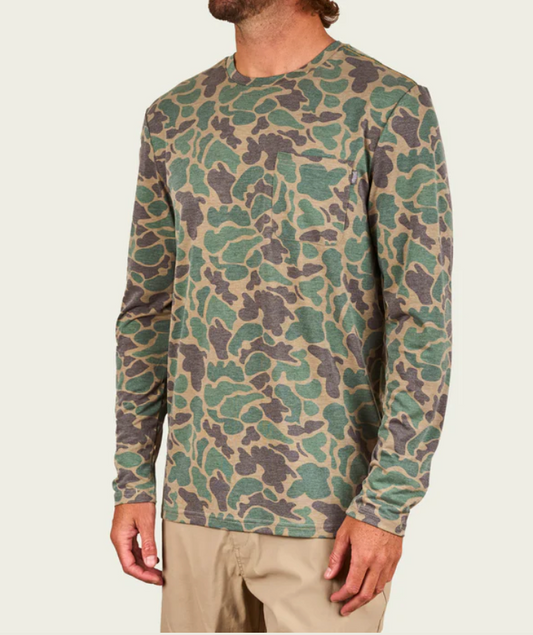 Buxton Hagood LS Green Mallard Camo