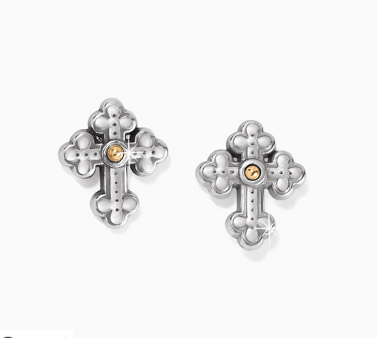 Luna Cross Mini Post Earrings