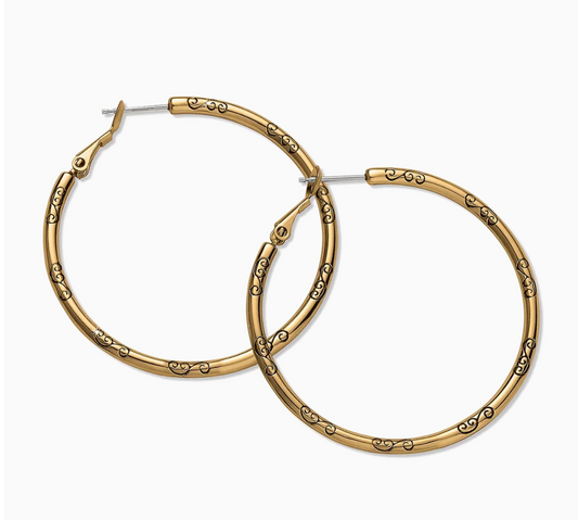 Large Hoop Charm Earrings