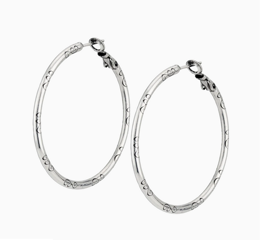 Large Hoop Charm Earrings