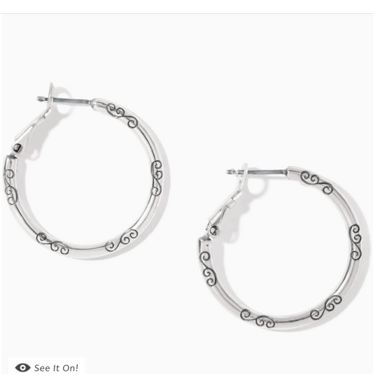 Small Hoop Charm Earring