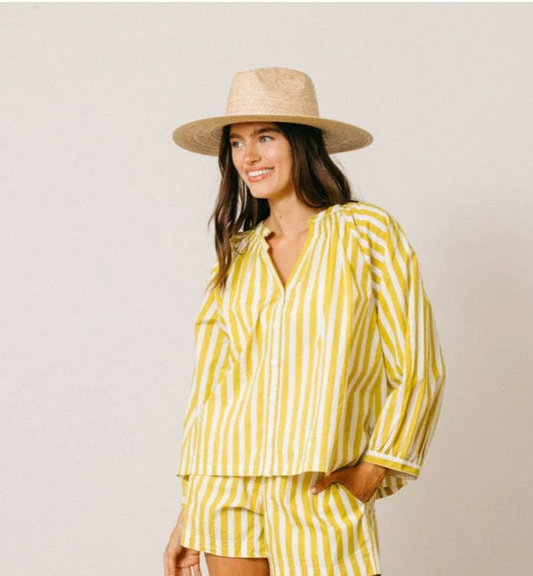 Ochre Stripe Shorts