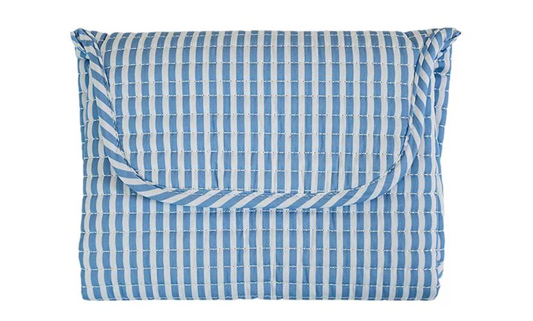 QUILTED CHANGING MAT - PIMLICO STRIPE CHAMBRAY