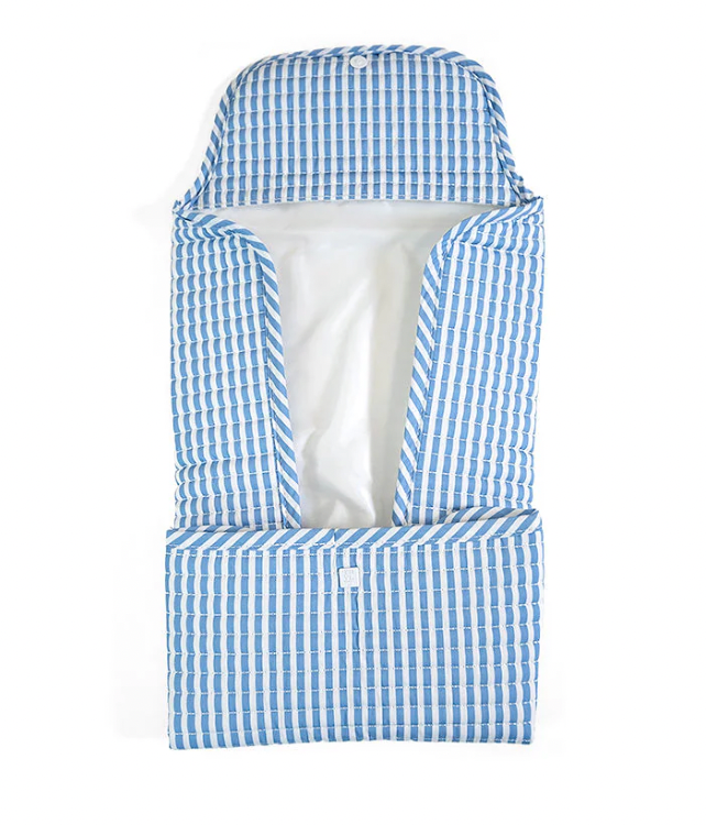 QUILTED CHANGING MAT - PIMLICO STRIPE CHAMBRAY