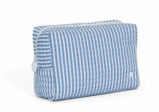 QUILTED EVERYDAY BAG - PIMLICO STRIPE CHAMBRAY